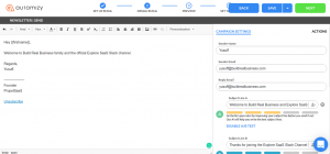 Automizy email editor