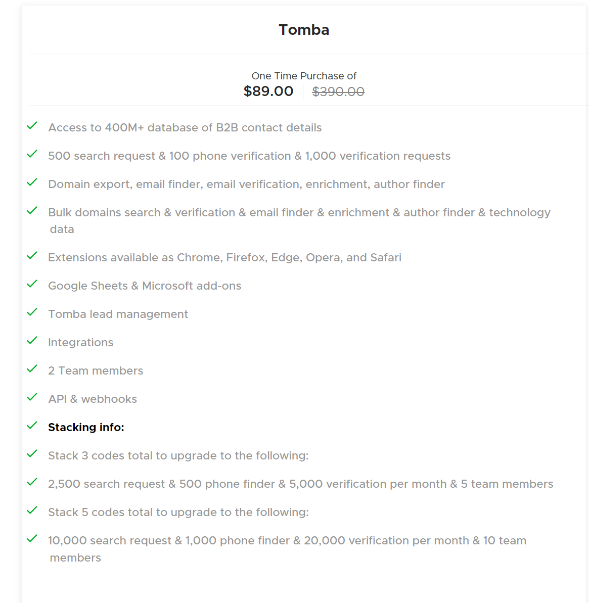 Tomba.io - Lifetime Deal