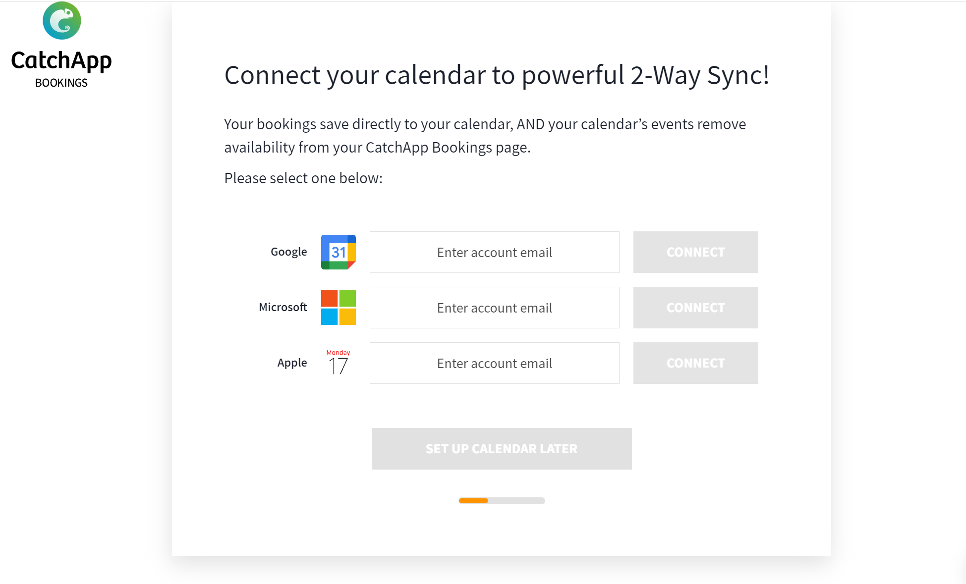 CatchApp Booking - Connecting Calendar